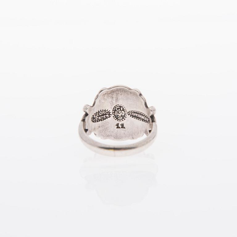 RING, Georg Jensen 1915-1927, silver, cabochonslipad månsten.