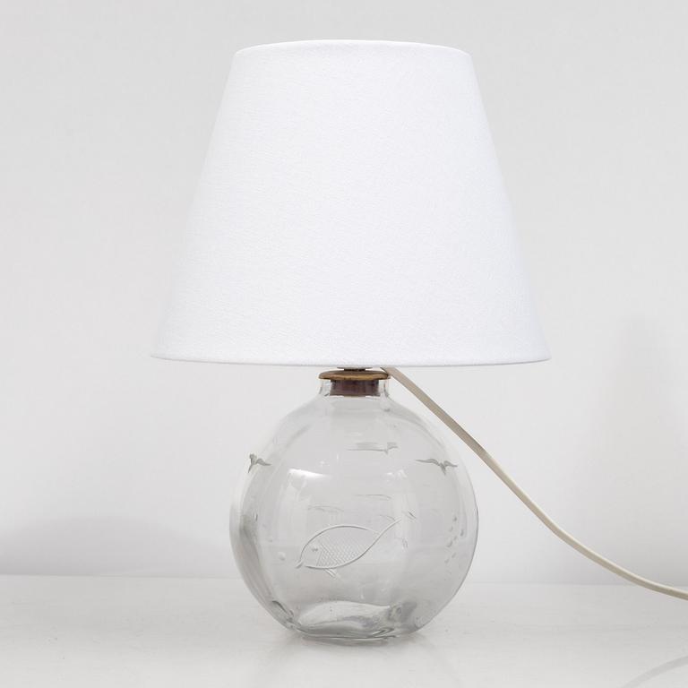 Orrefors, a table lamp, 1930's/40's.