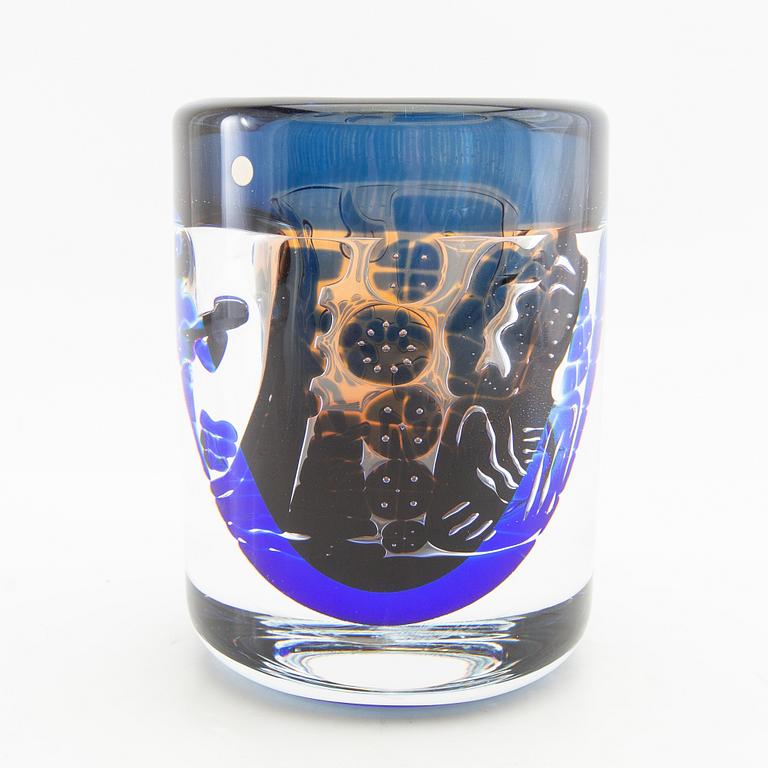 Edvin Öhrström, vas "Gondoljären", Ariel Orrefors signerad 1987.