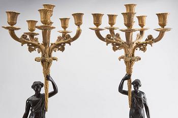 A pair of French late Empire candelabras mid 1800's.