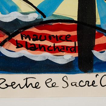 MAURICE BLANCHARD, gouache, signerad.