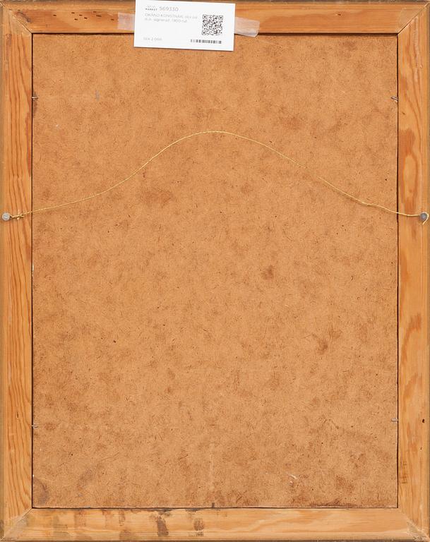 OKÄND KONSTNÄR, olja på duk, signerad. 1900-tal.