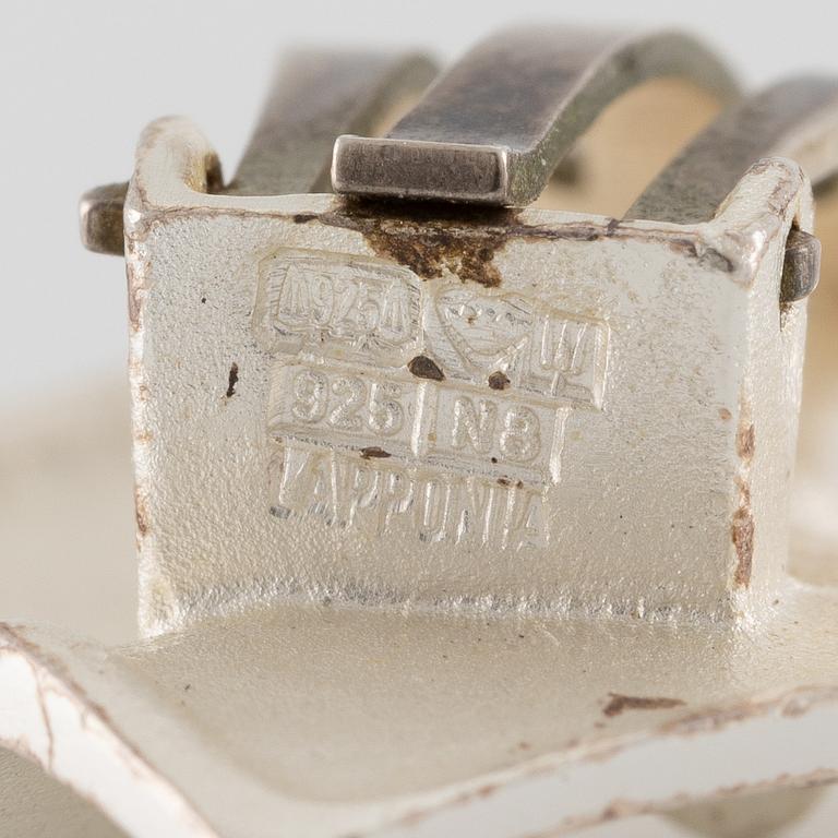 Lapponia, a pair of earrings, sterling silver, Finland 1990.