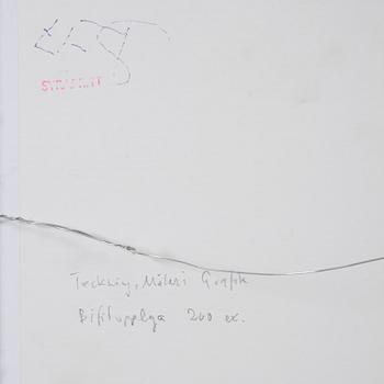 OLLE BAERTLING, silkscreen, from the book "Teckning, målning, grafik. Tekniker inom bildkonsten", Per Bjurström, signed.