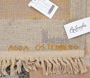 AGDA ÖSTERBERG, MATTA, rölakan, ca 304,5 x 199,5 cm, baksidan med broderad signatur: AGDA ÖSTERBERG,