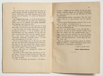 Books/Pamphlets (6) and a photo depicting Gösta Adrian-Nilsson.
