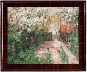 ELISABETH VAN EICKEN, oil on canvas, signed.