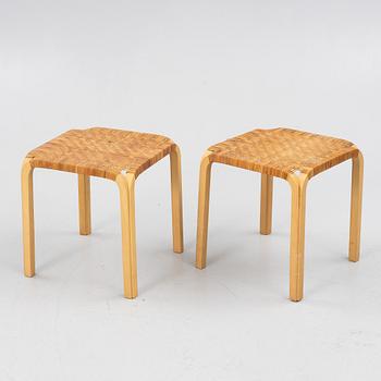 Alvar Aalto, a pair of model Y61 stools, Artek, second half of the 20th century.