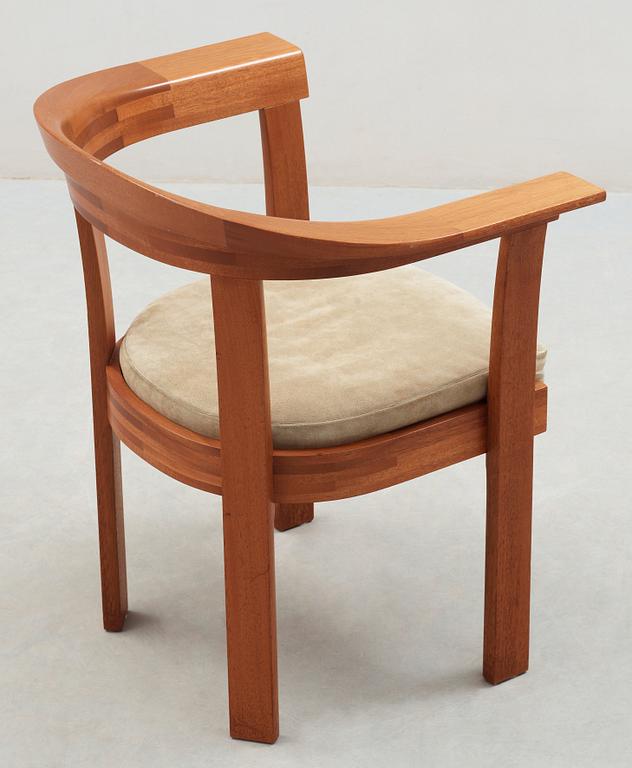 A HI-gruppen mahogany armchair, Stockholm 1974.