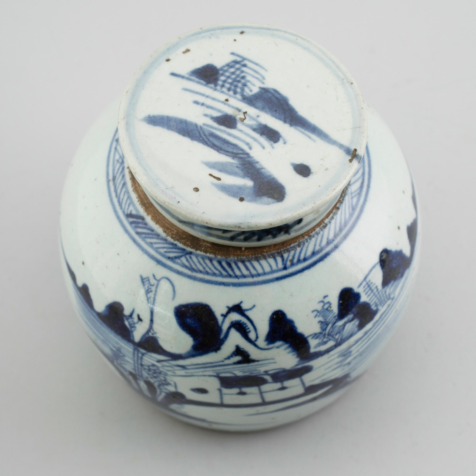 BOJAN med lock, porslin, Kina, 1800-tal.