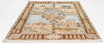 Rug, Tabriz area. Approx. 300 x 180 cm.