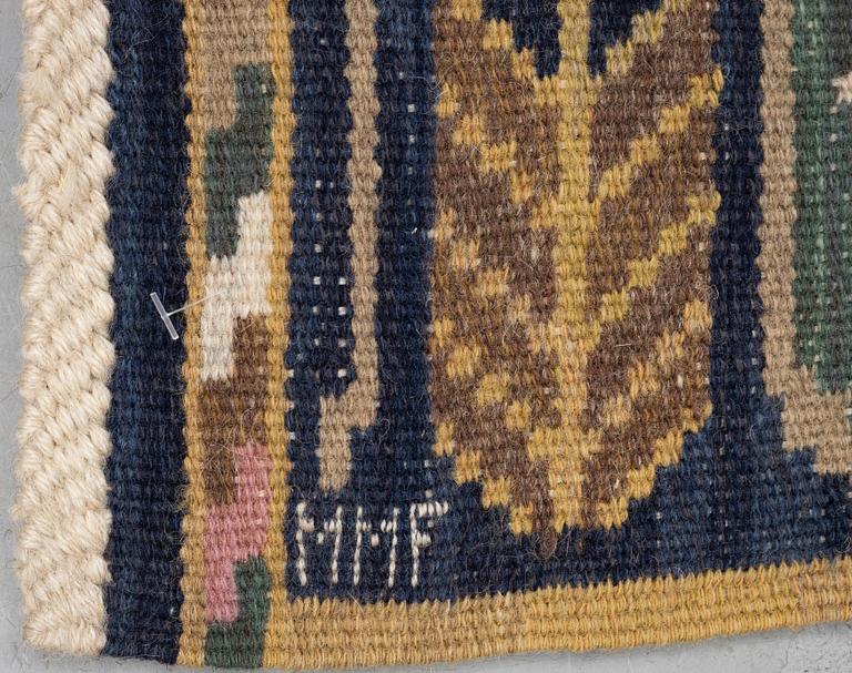 Märta Måås-Fjetterström, a textile, "Medaljongerna", flat weave, ca 57,5 x 98-99 cm, signed MMF.