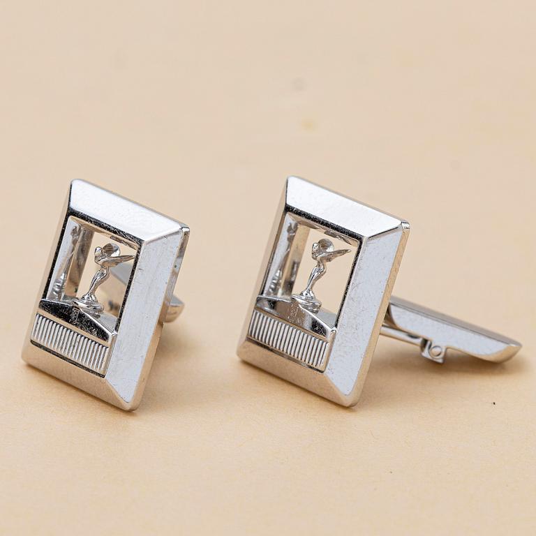 Corum, Spirit of Ecstasy, "Rolls Royce", "Radiator Watch & Cufflinks", "Jumbo", ca 1975.