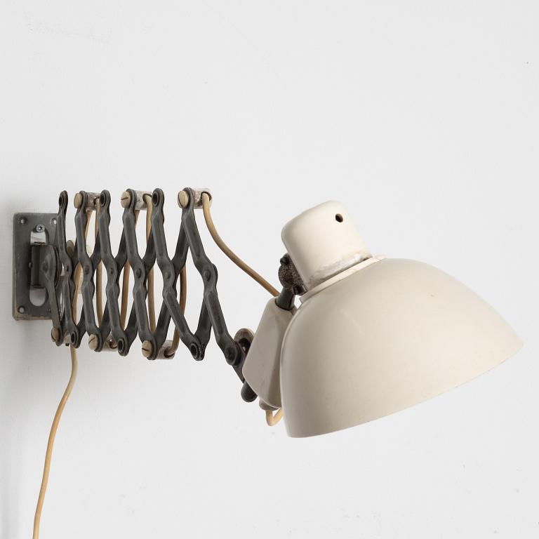 Swing-arm lamp, Germany, mid-20th century.