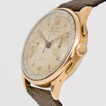 DOM WATCH, Geneve, Chronographe Suisse, wristwatch, 37,5 mm,