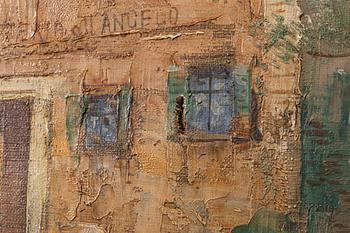 Unknown artist, 19th/20th century, possibly Georg Fischhof. Southern village by the sea.