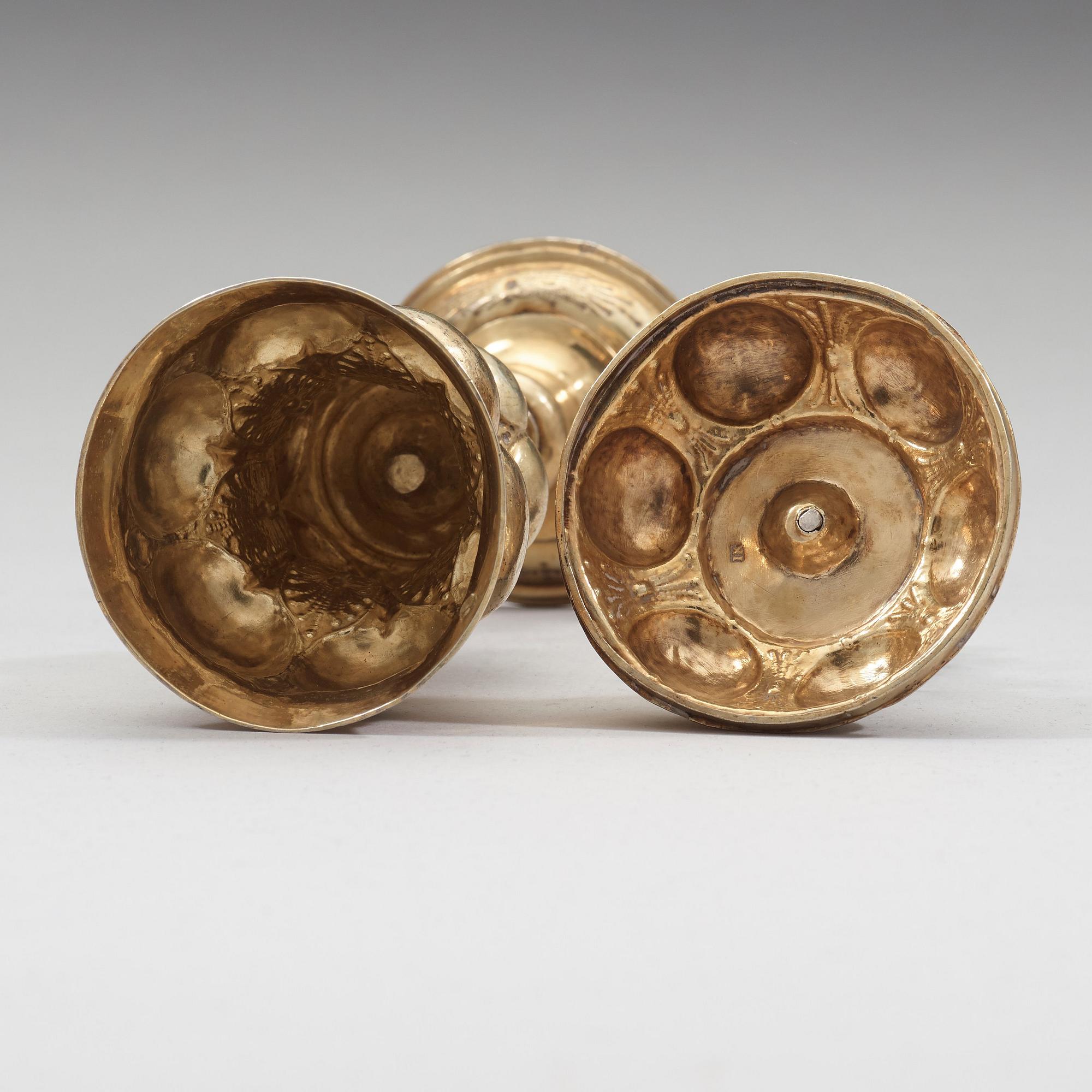 A German 17th century silver-gilt cup and cover, mark of Johann Kartenbusch, Nürnberg (1621/-22-1630).