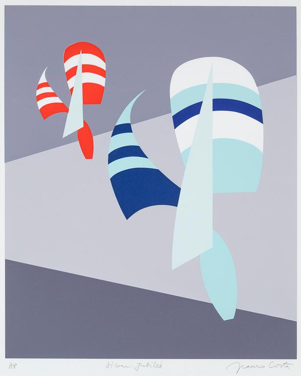 Franco Costa, färgserigrafi, signerad AP.