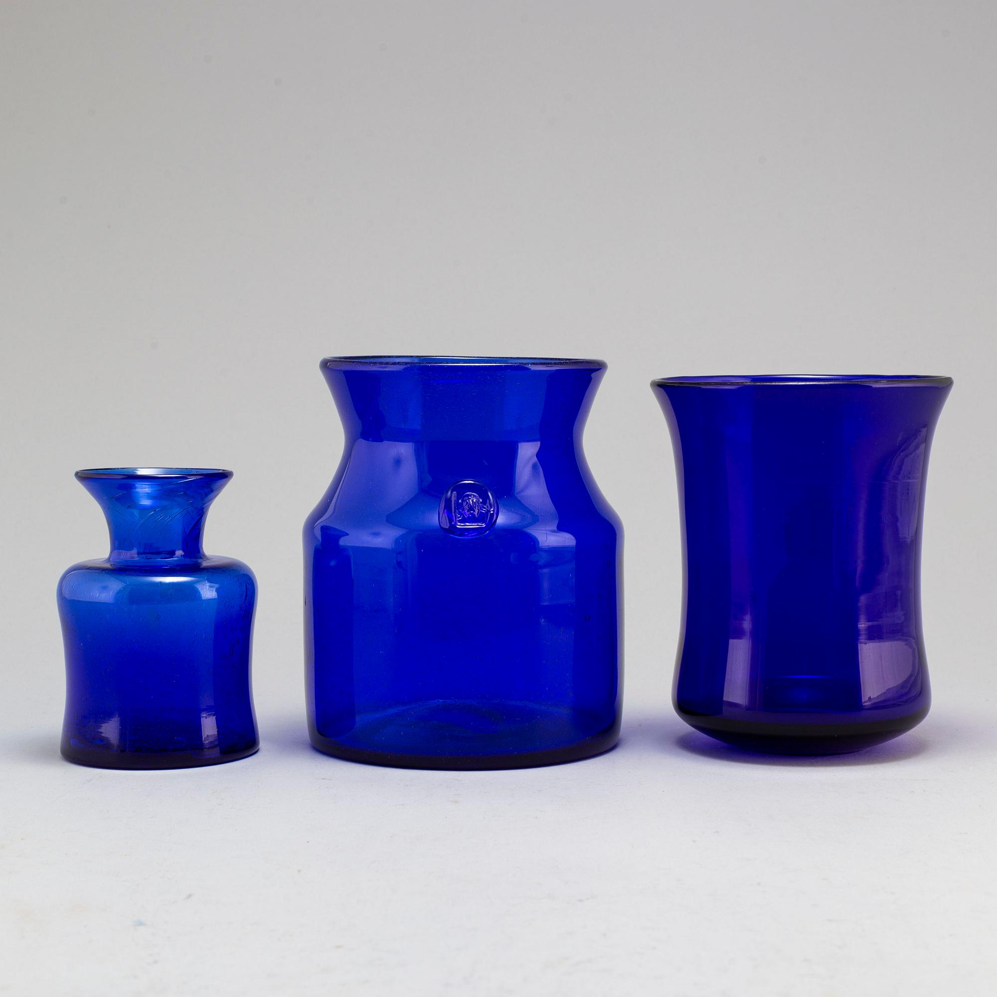 ERIK HÖGLUND, parti glas, 17 delar, Boda, Strömbergshyttan mm.