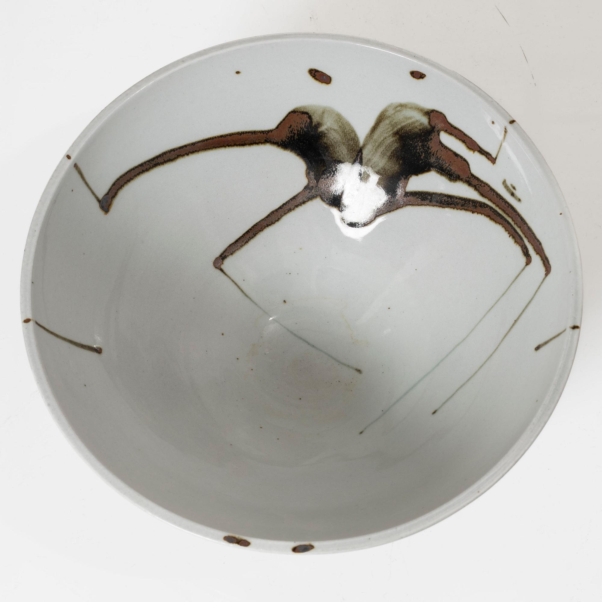 Claes Thell, three stoneware pieces, as well as a piece by Börje Skohg.