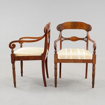 KARMSTOLAR, 4 st Karl-Johan, 1800-talets första hälft.