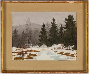 OSKAR BERGMAN, watercolour, signed and dated 1950.