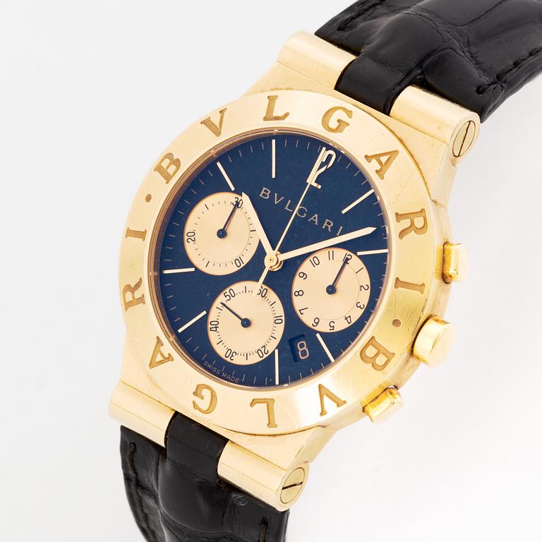 Bulgari, Diagono, chronograph, wristwatch, 35 mm.