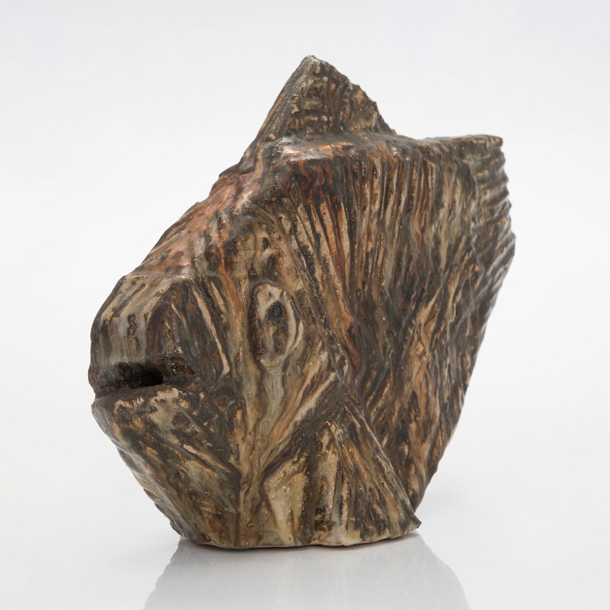 Taisto Kaasinen, skulptur, stengods, signerad T. Kaasinen Arabia.