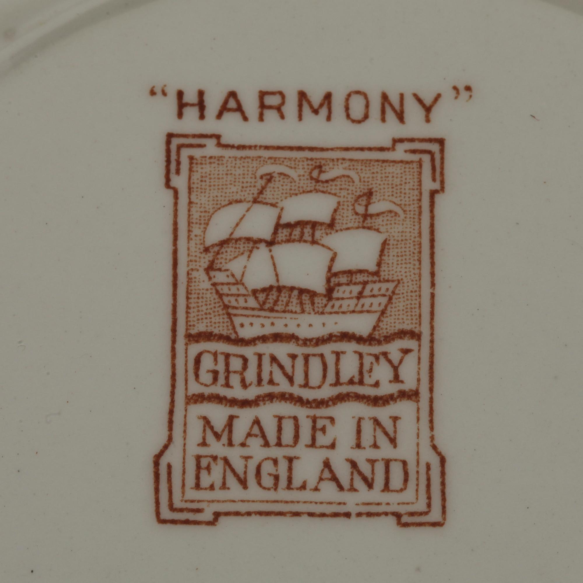 MATSERVIS, ca 97 delar, flintgods, "Harmony", Grindley, England, 1900-tal.
