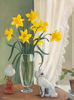 Owe Zerge, Still life with flowers.