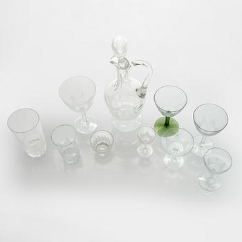 Erkki Vesanto, glasservis, "Marjatta", 98 delar, Iittala 1947-1969.