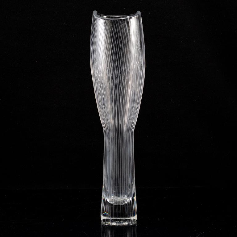 TAPIO WIRKKALA, A glass vase, signed Tapio Wirkkala Iittala -55.