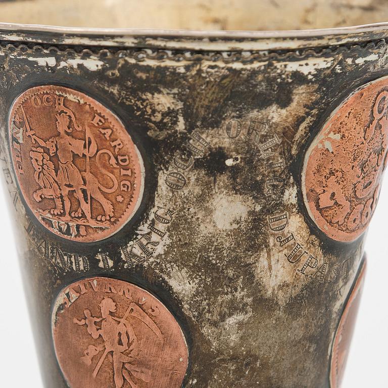 Pikari, kuparikolikoilla, leimaamaton, Ruotsi 1730-luku.