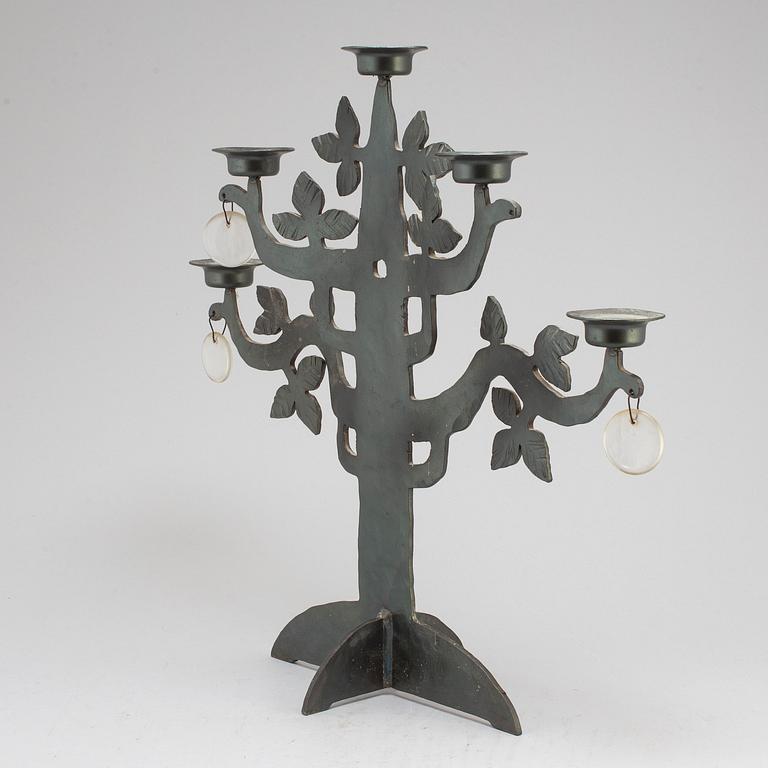 BERTIL VALLIEN, kandelaber, "Livets träd", Boda Smide.
