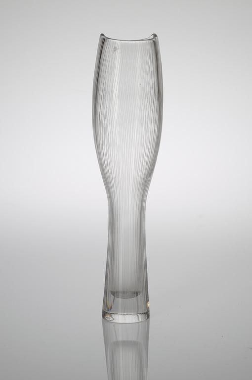 A Tapio Wirkkala glass vase, Iittala, Finland 1958, model 3545.