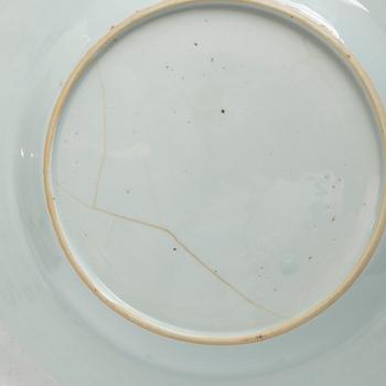 Eleven blue and white porcelain plates, China, Qing dynasty 18th century.