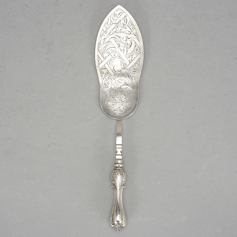 TÅRTSPADE, silver, Pehr Ericson, Malmö 1868. Vikt ca 80 gram.