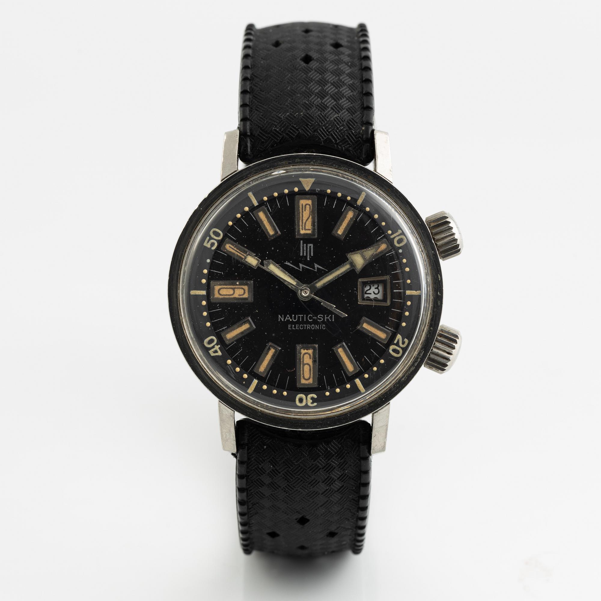 LIP, Nautic-Ski, Electronic, wristwatch, 36 mm.