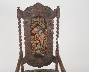 KARMSTOL, barockstil, 1900-tal.