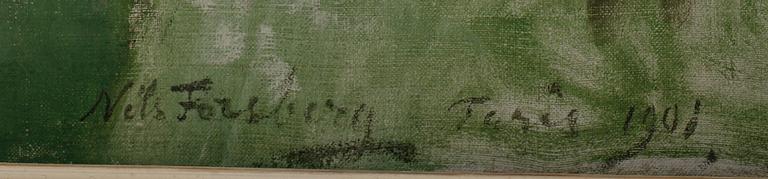 NILS FORSBERG, olja på duk, signerad Paris 1901.