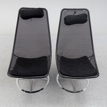 A pair of "Jetson" easy chairs by Bruno Mathsson for Bruno Mathsson International, Värnamo, 2010.