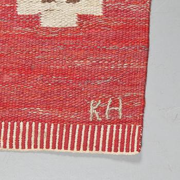 MATTA, rölakan, Klockaregårdens Hemslöjd, signerad KH, 158 x 125 cm.