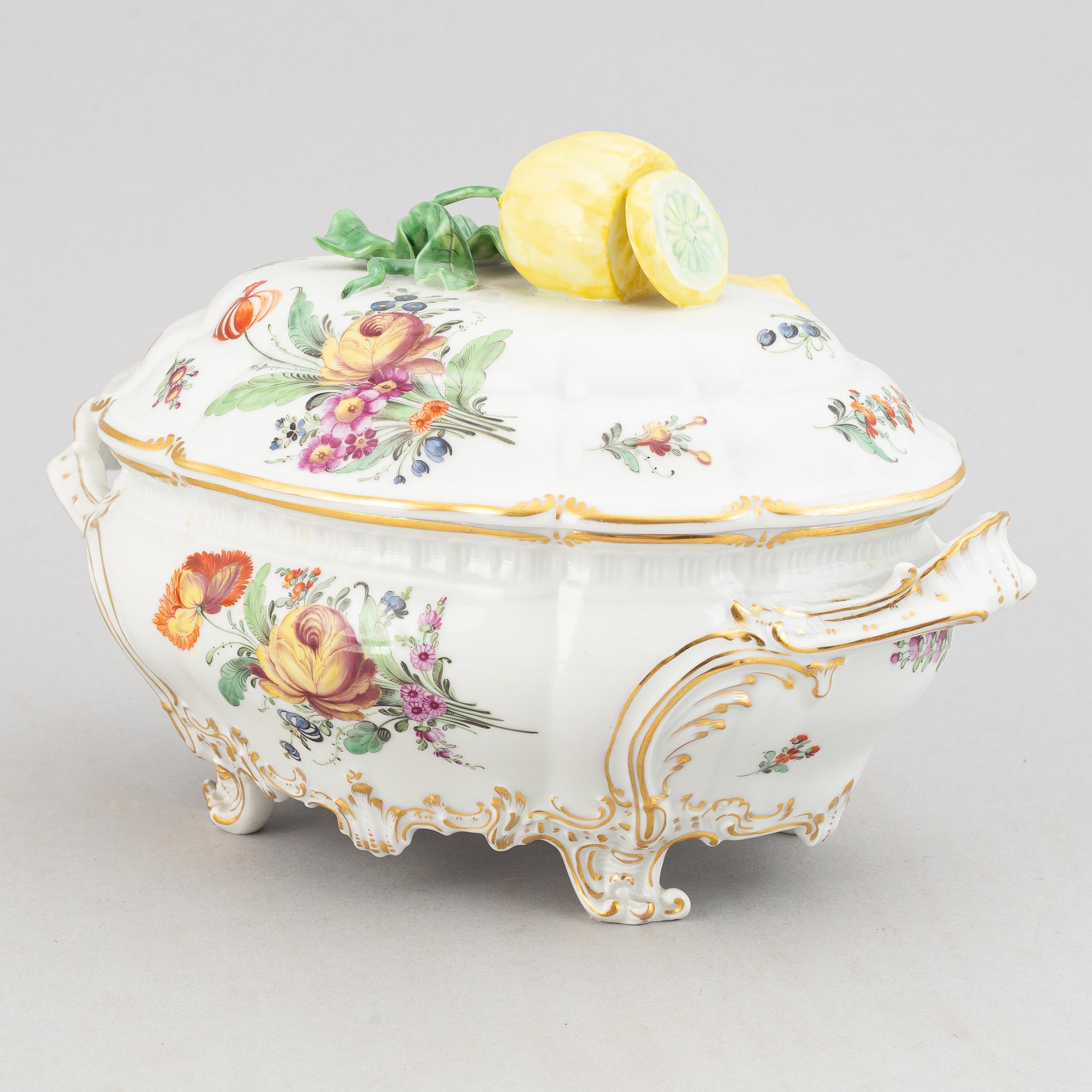 A rococo style dining service, 68 pcs, from Nymphenburg, Germany.