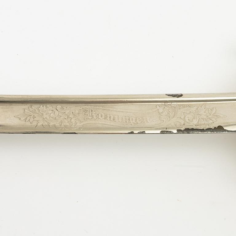 Sabel, svensk, m/1859 för infanteriofficer, med balja.