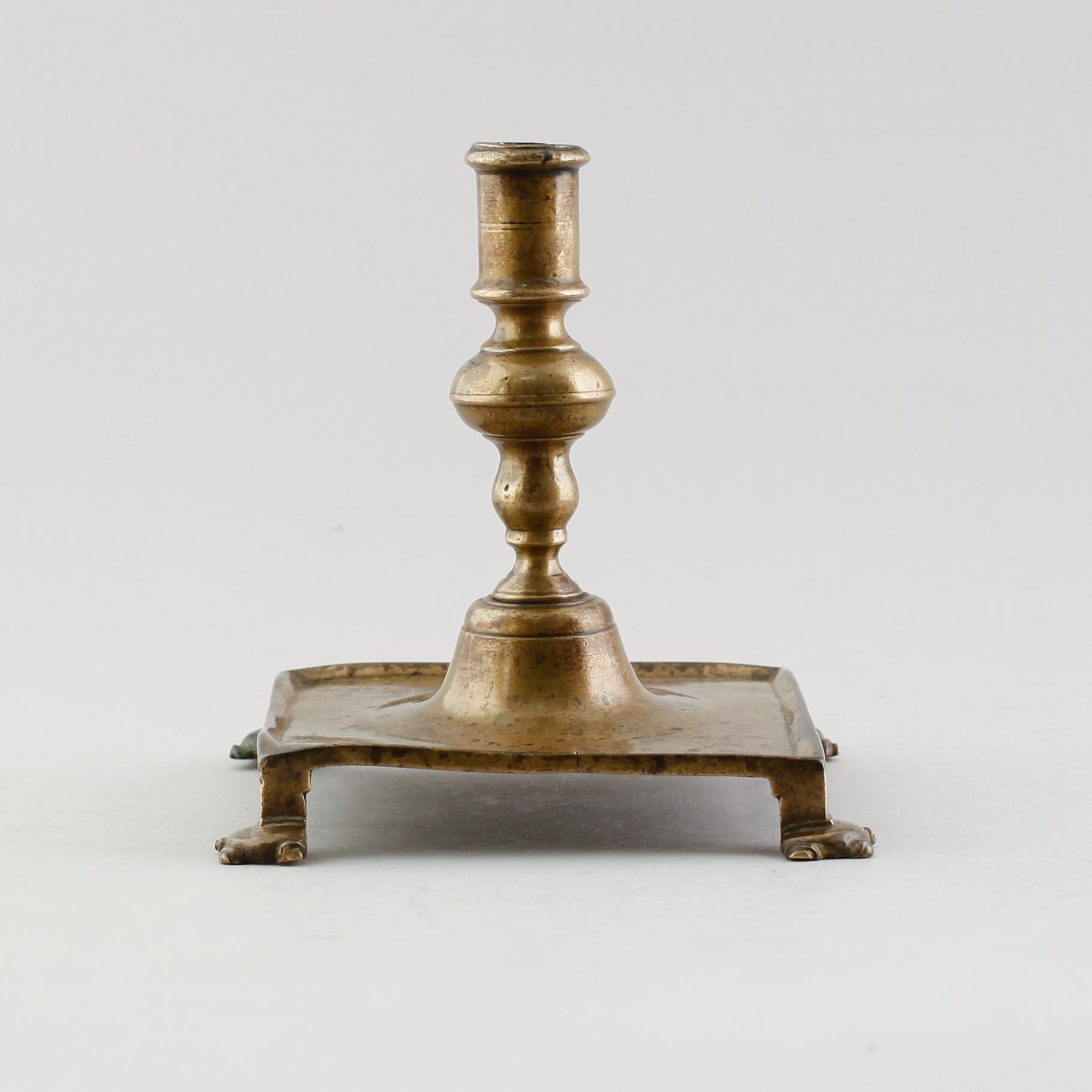 LJUSSTAKE, mässing, 1600-tal.