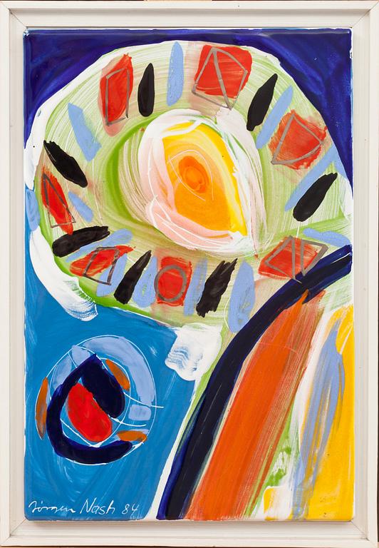 JÖRGEN NASH, emalj, signerad och daterad -84.