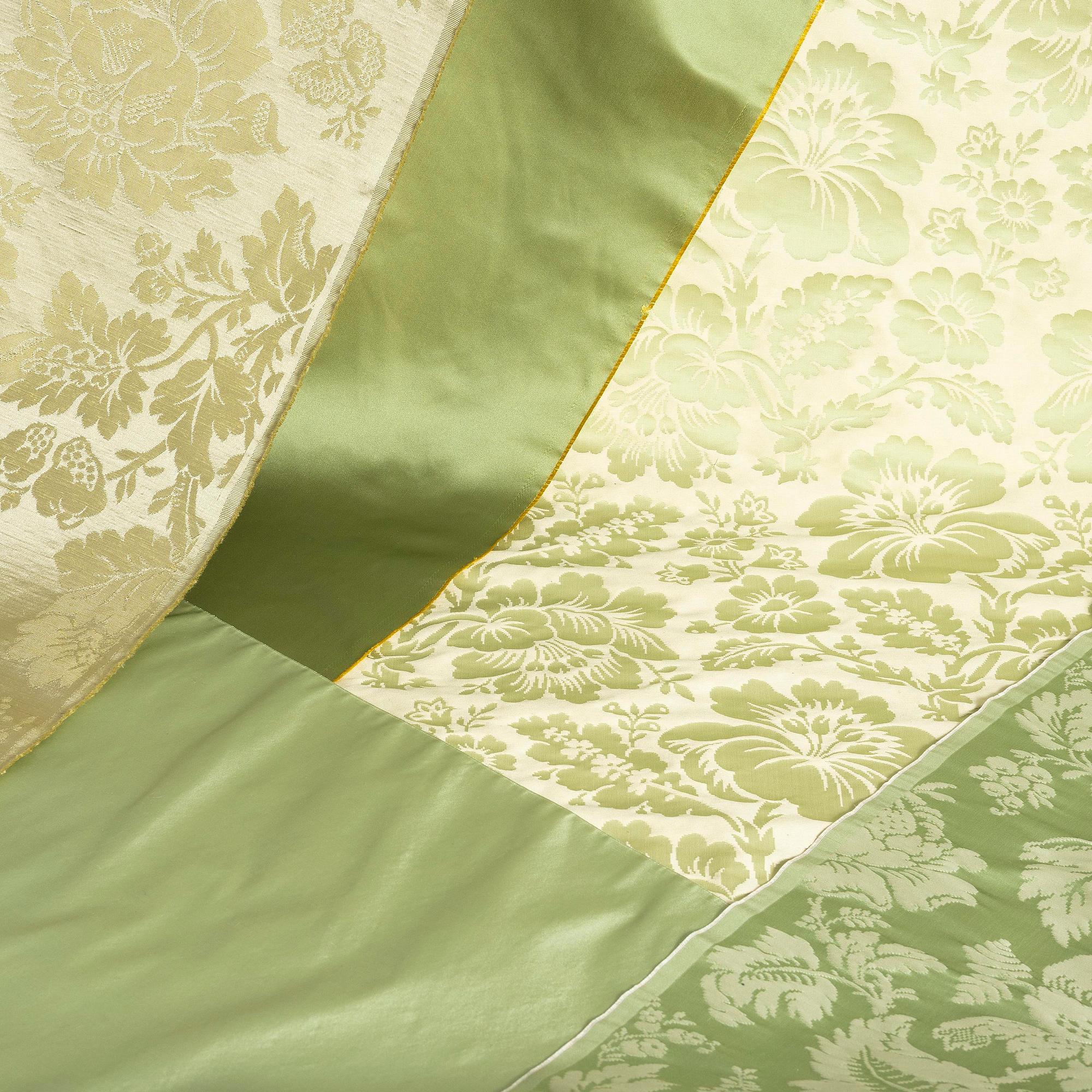Upholstery fabric, green tones, 7 rolls, including Lelièvre.
