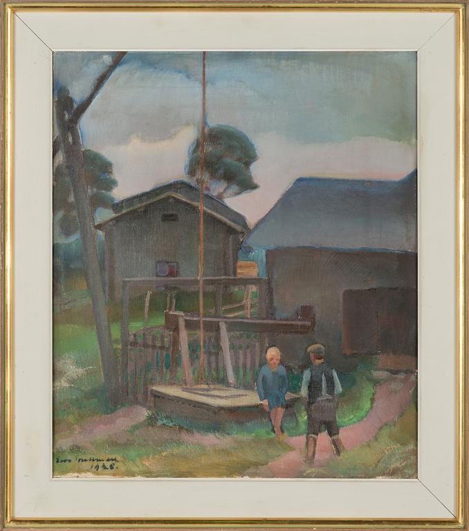 Eero Snellman, oil on canvas, signed and dated 1928.