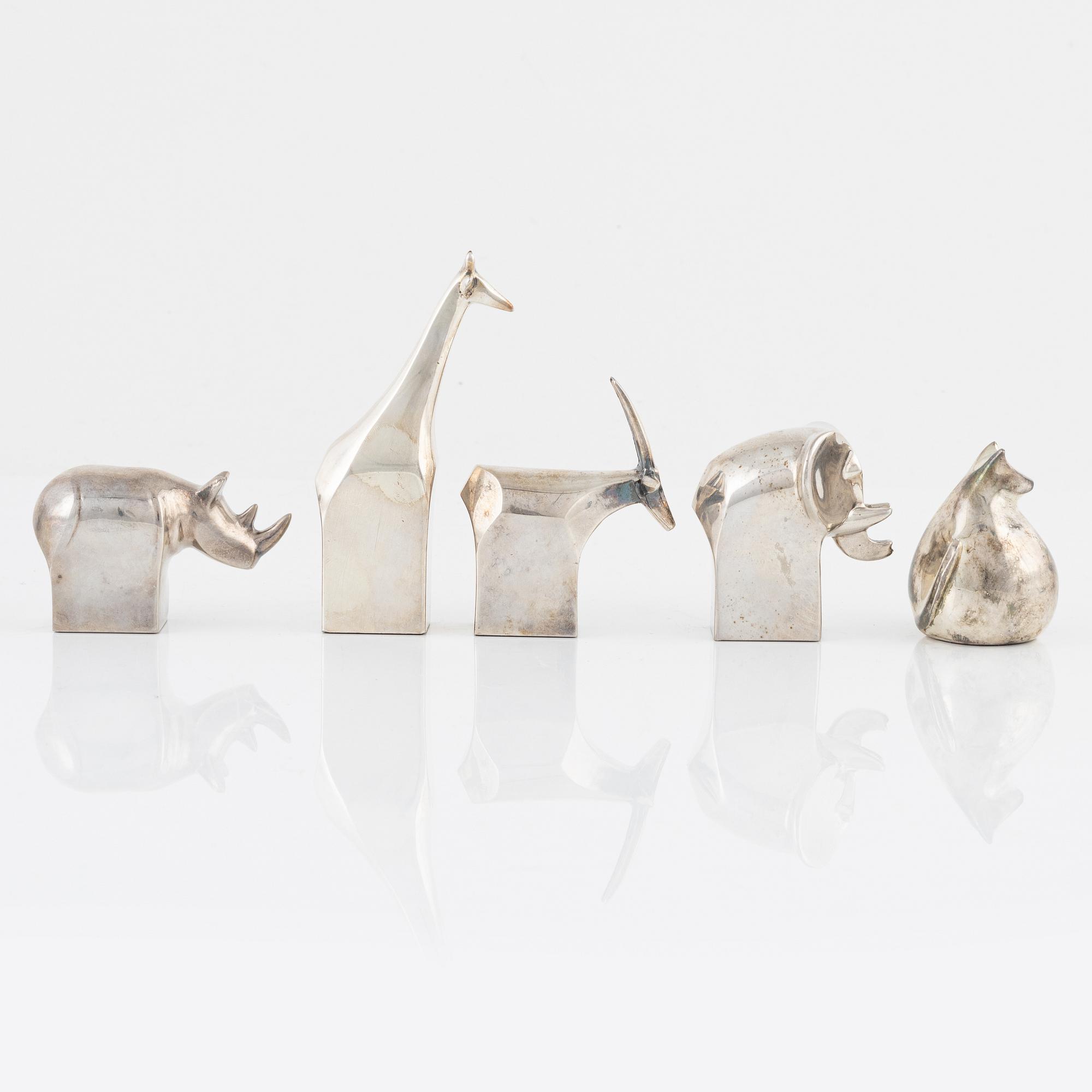 Figuriner, 5 st, bl.a. Gunnar Cyrén, Dansk Designs, Japan.