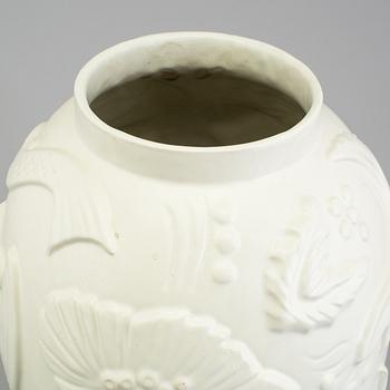 An earthenware floor vase designed by Anna - Lisa Thomson for Uppsala Ekeby, 1940's.